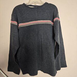 Carter's Gray Boys Knit Shirt Size L 14/16, Stripes Accent 100% Cotton